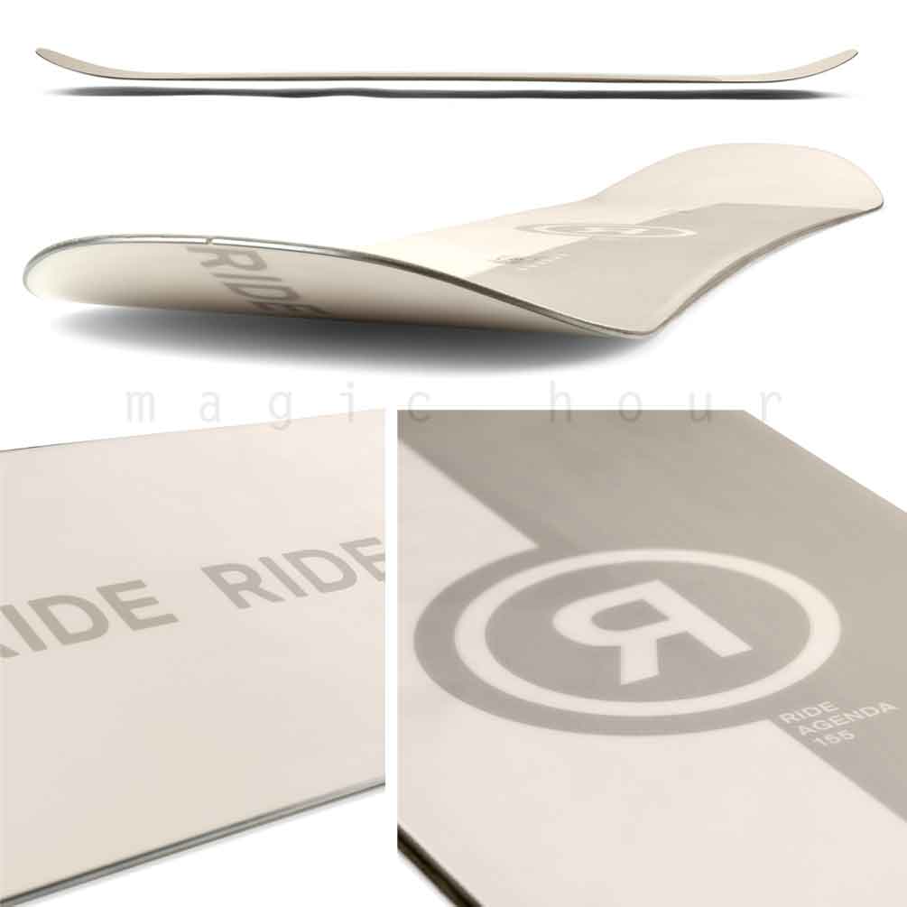 スノーボード 板 メンズ 単品 2024 RIDE ライド AGENDA オールラウンド グラトリ ハイブリッド キャンバー ボード パーク Wロッカー かっこいい ホワイト グレー TR-RDSB-24AGENDA-149 RIDE(ライド) 2