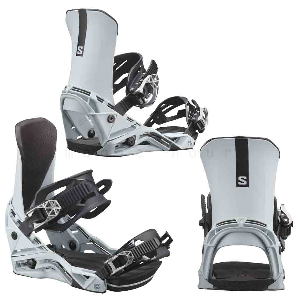 スノーボード ビンディング スノボー バインディング メンズ SALOMON サロモン DISTRICT ボード 23-24 グラトリ 軽量 黒 白 グレー 青 板と同時購入で取付無料 TR-SLMBIN-24DSTRCT-BLK-L SALOMON(サロモン) 4