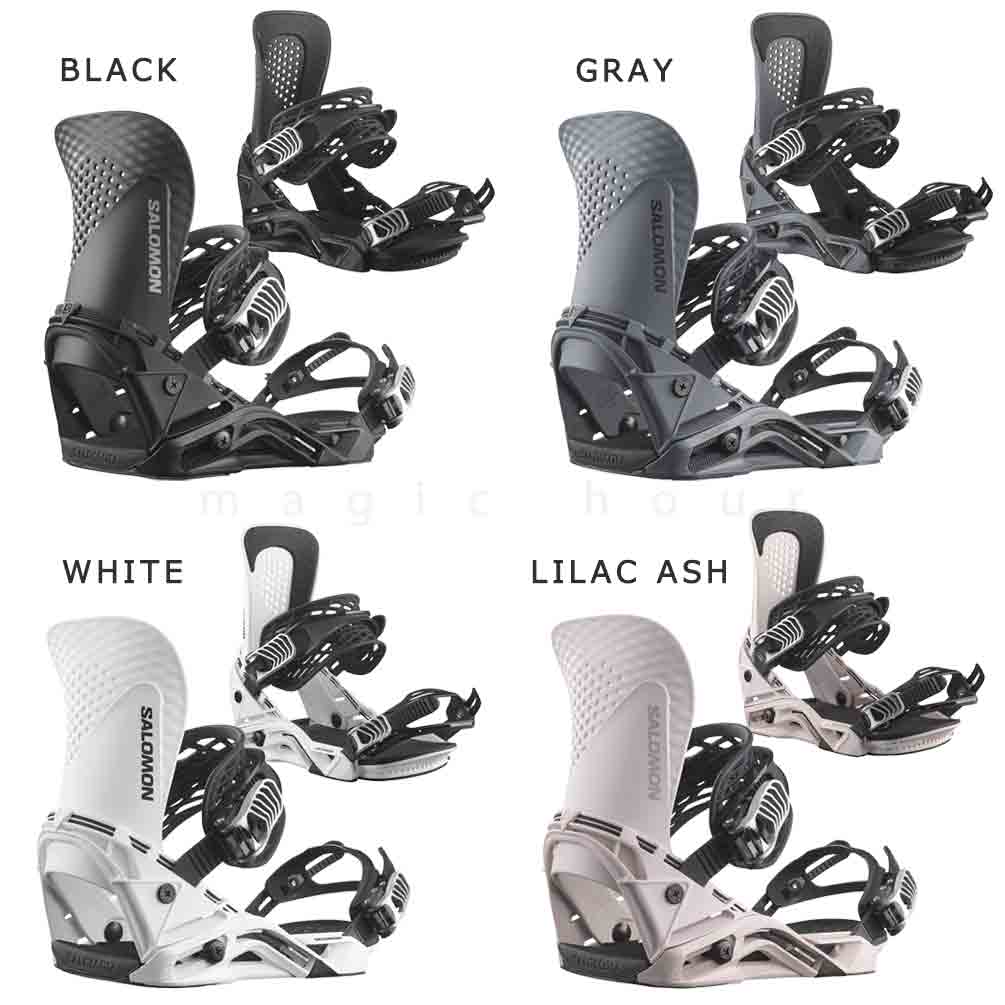 スノーボード ビンディング スノボー バインディング メンズ SALOMON サロモン HOLOGRAM ボード 23-24 グラトリ 軽量 黒 白 グレー 板と同時購入で取付無料 TR-SLMBIN-24HLGRM-BLK-L SALOMON(サロモン) 5