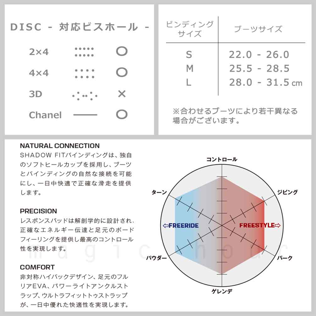 スノーボード ビンディング スノボー バインディング メンズ SALOMON サロモン ホログラム HOLOGRAM ボード 25-26 グラトリ 軽量 黒 白 板と同時購入で取付無料 TR-SLMBIN-26HLGRM-BLACK-L SALOMON(サロモン) 2