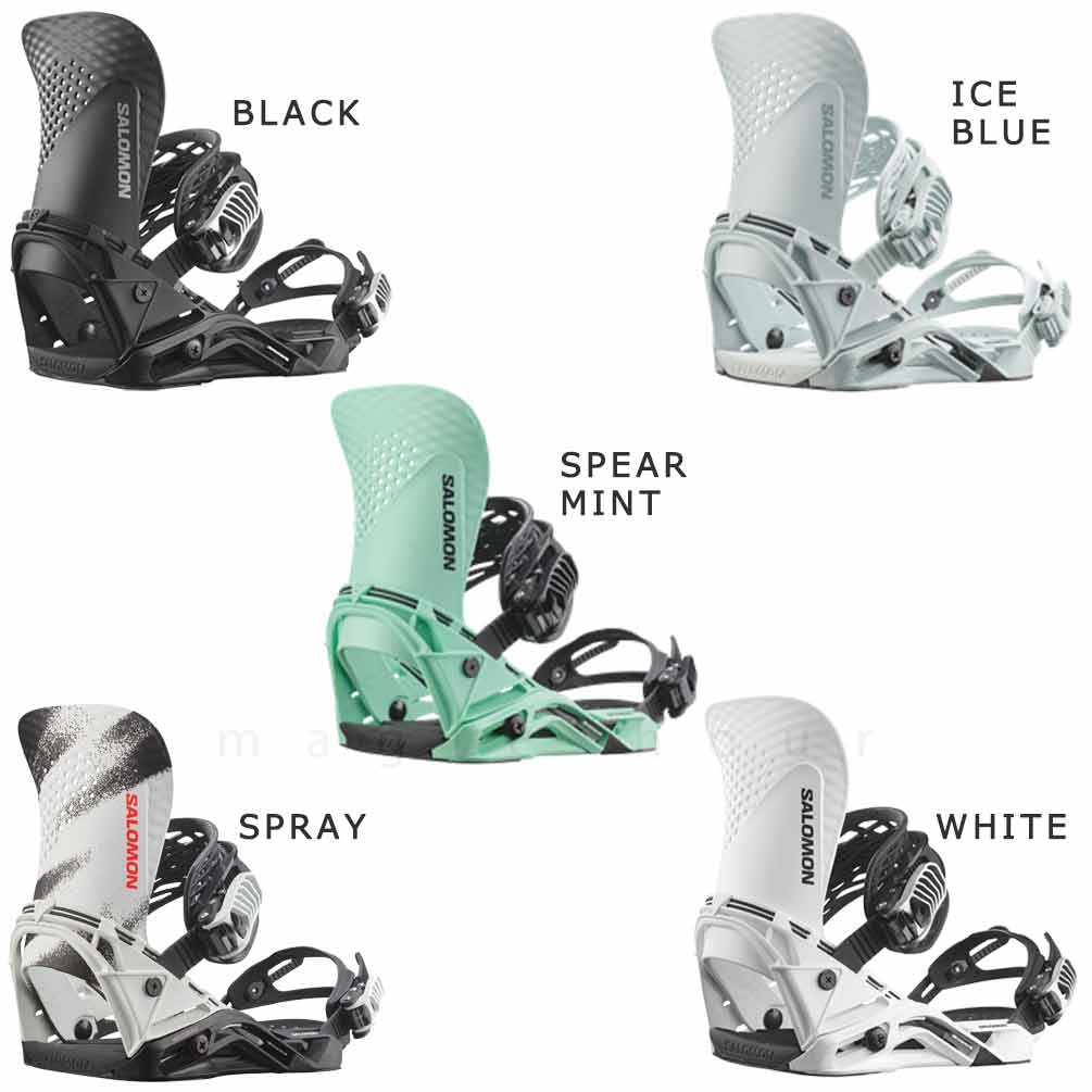 スノーボード ビンディング スノボー バインディング メンズ SALOMON サロモン ホログラム HOLOGRAM ボード 25-26 グラトリ 軽量 黒 白 板と同時購入で取付無料 TR-SLMBIN-26HLGRM-BLACK-L SALOMON(サロモン) 5