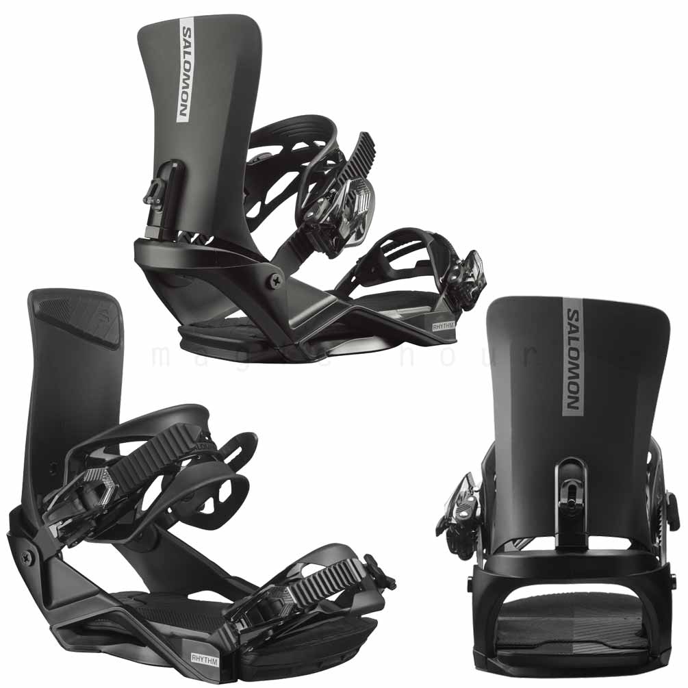 スノーボード ビンディング スノボー バインディング SALOMON サロモン RHYTHM リズム メンズ レディース ボード 25-26 グラトリ 軽量 板と同時購入で取付無料 TR-SLMBIN-26RM-BLACK-L SALOMON(サロモン) 4