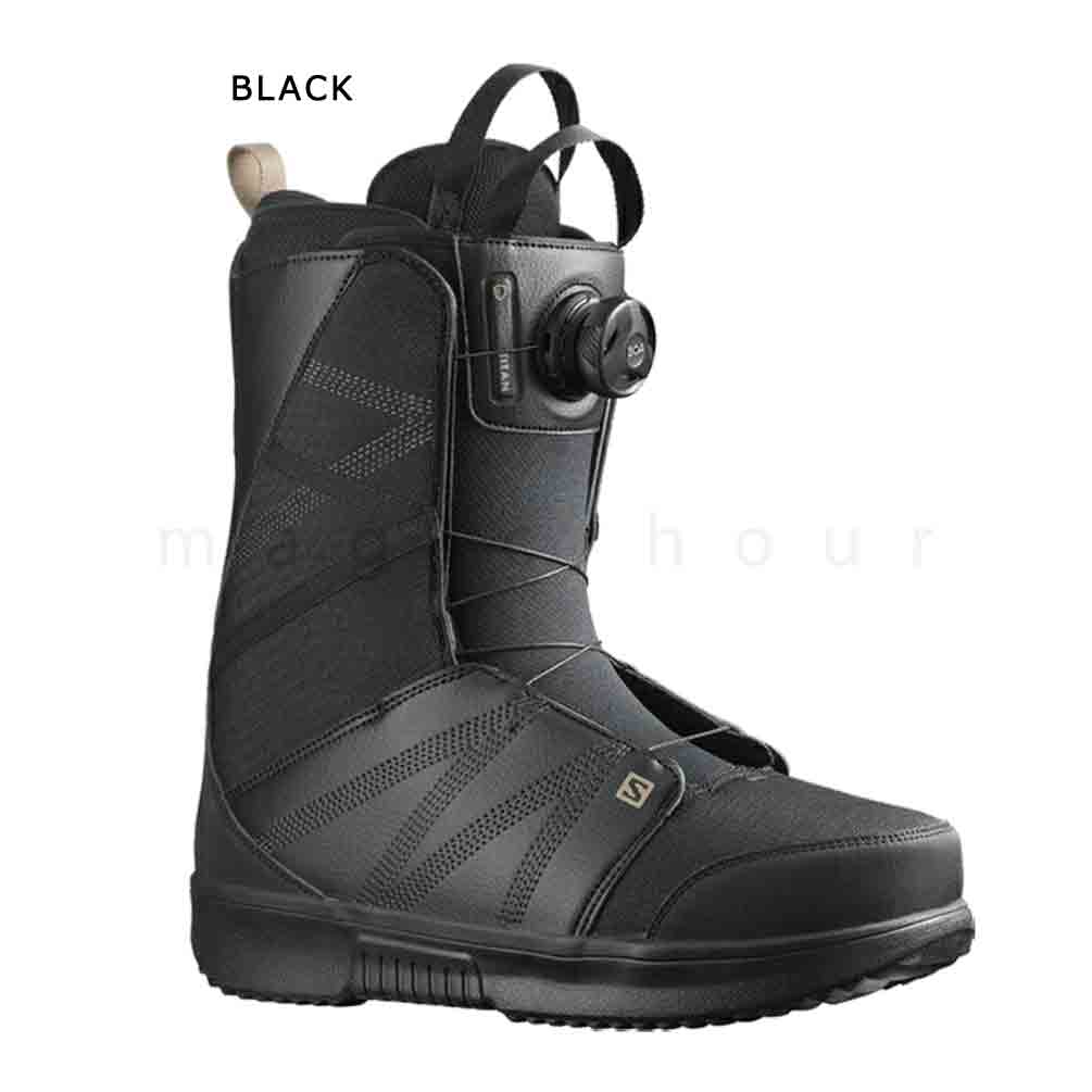スノーボード ブーツ メンズ SALOMON サロモン TAITAN BOA ダイヤル ダイアル式 22-23 ソフトフレックス 大きいサイズ 25cm - 30.5cm 黒 ブラック お洒落 男性 TR-SLMBOT-23TITANB-BLK-25 SALOMON(サロモン) 3