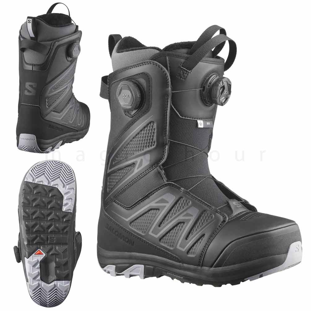 スノーボード ブーツ レディース サロモン SALOMON IVY BOA SJ BOA デュアルボア ダイヤル ダイアル式 25-26 ソフトフレックス 22cm- 26cm 黒 白 ミント お洒落 TR-SLMBOT-26IVYSJB-BLACK-22 SALOMON(サロモン) 4