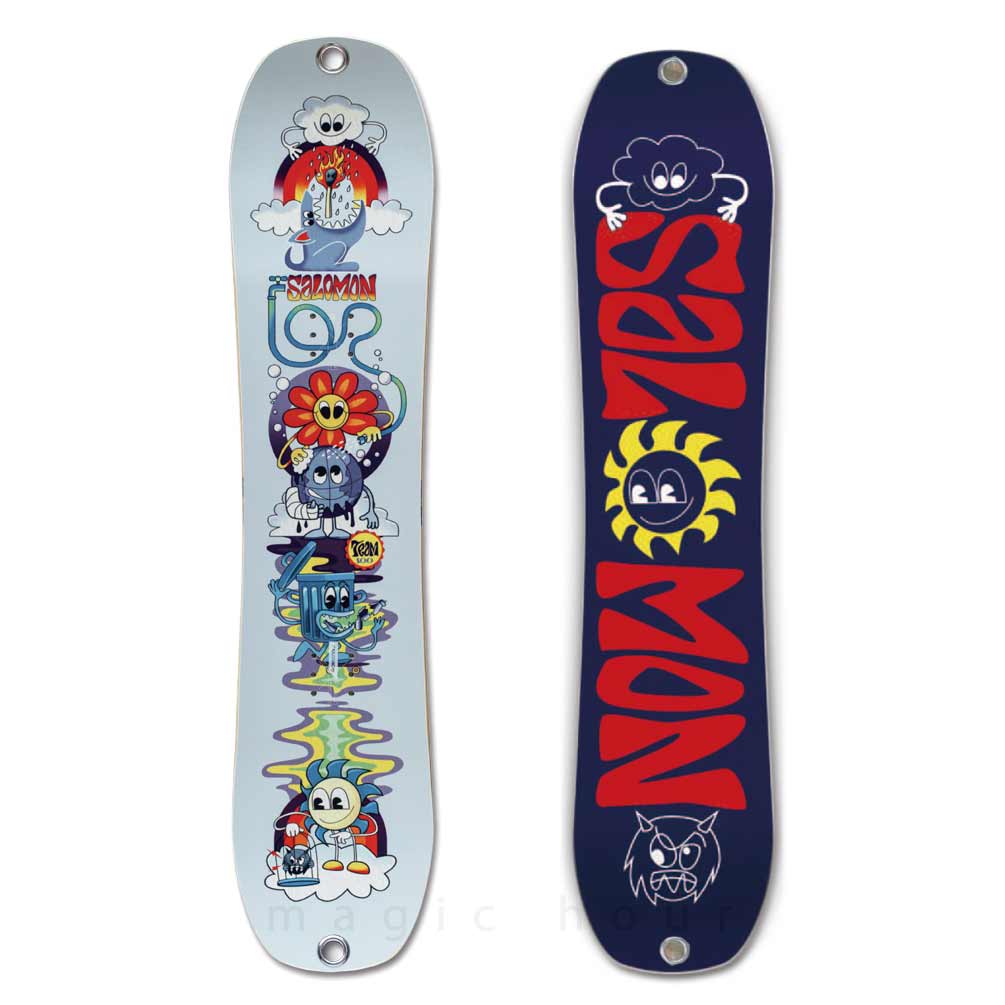 スノーボード 板 子供 2点 セット スノボ ビンディング キッズ 2026 SALOMON サロモン TEAM PACKAGE ブランド リーシュコード付 フラットボード ブルー グリーン TR-SLMJR-26TEAMPAC-100 SALOMON(サロモン) 1