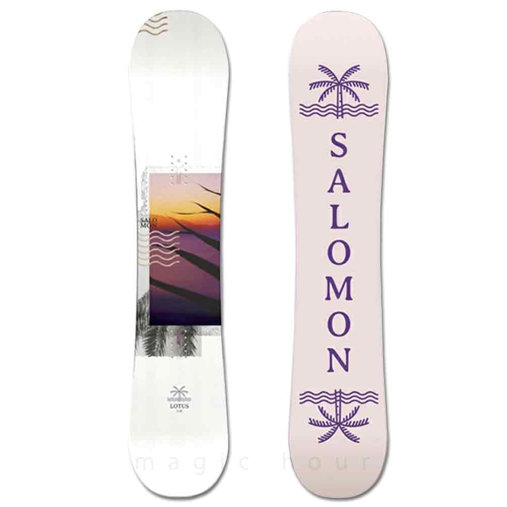 スノーボード 板 レディース 単品 SALOMON サロモン LOTUS スノボー 初心者 ハイブリッド キャンバー ボード Wロッカー ソフトフレックス カワイイ おしゃれ 白 TR-SLMSB-23LOTUS-135 SALOMON(サロモン) 4