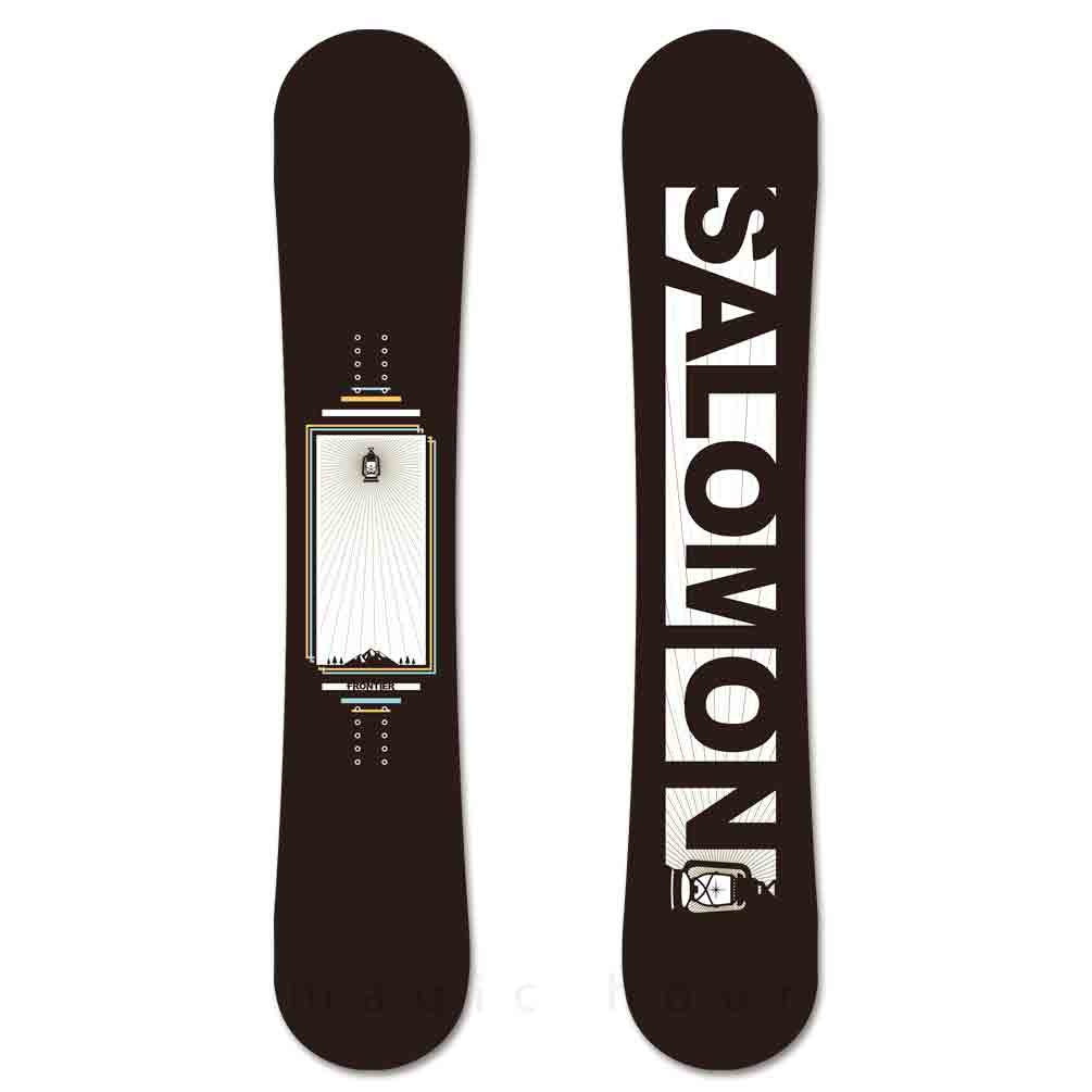 スノーボード 板 メンズ 2点 セット スノボ ビンディング 2024 SALOMON サロモン FRONTIER ブランド グラトリ ハイブリッド キャンバー ボード 黒 ブラック TR-SLMSB-24FRM-ST2-138 SALOMON(サロモン) 1