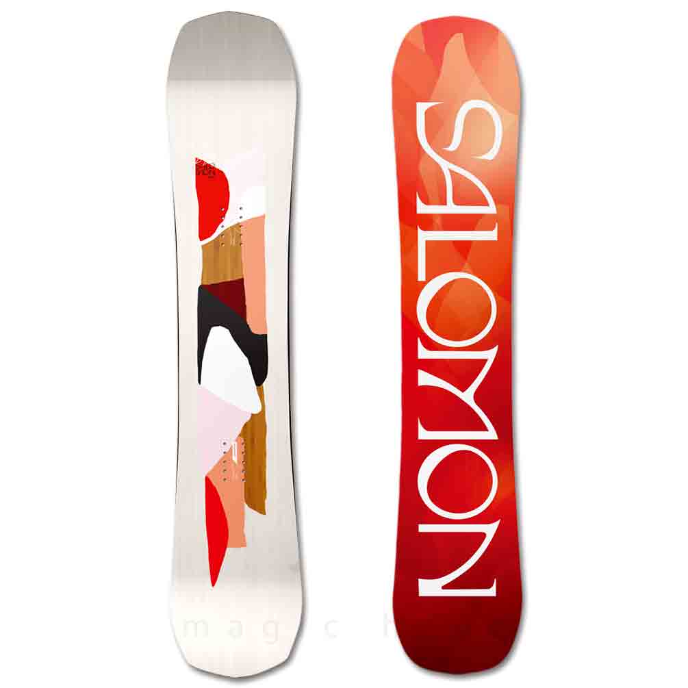 スノーボード 板 レディース 単品 SALOMON サロモン RUMBLE FISH スノボー ハイブリッド キャンバー ボード Wロッカー POPSTAR カーボン おしゃれ 白 レッド 赤 TR-SLMSB-24RMBLFSH-140 SALOMON(サロモン) 4