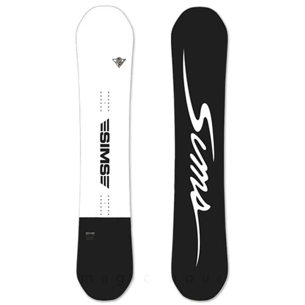 スノーボード 板 メンズ 単品 SIMS シムス BWB 2022モデル スノボー 初心者 ダブル キャンバー ボード お洒落 ブランド 黒 ブラック 白 ホワイト モノクロ TR-SMSSB-22BWB-148 SIMS(シムス) 4