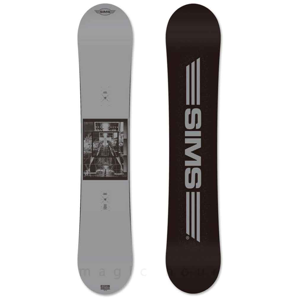 スノーボード 板 単品 グラトリ メンズ SIMS シムス BOWL SQUAD GRAY 2024 スノボー 初心者 ハイブリッドキャンバー ボード お洒落 ブランド グレー 黒 日本限定 TR-SMSSB-24BOWLGRY-149 SIMS(シムス) 4