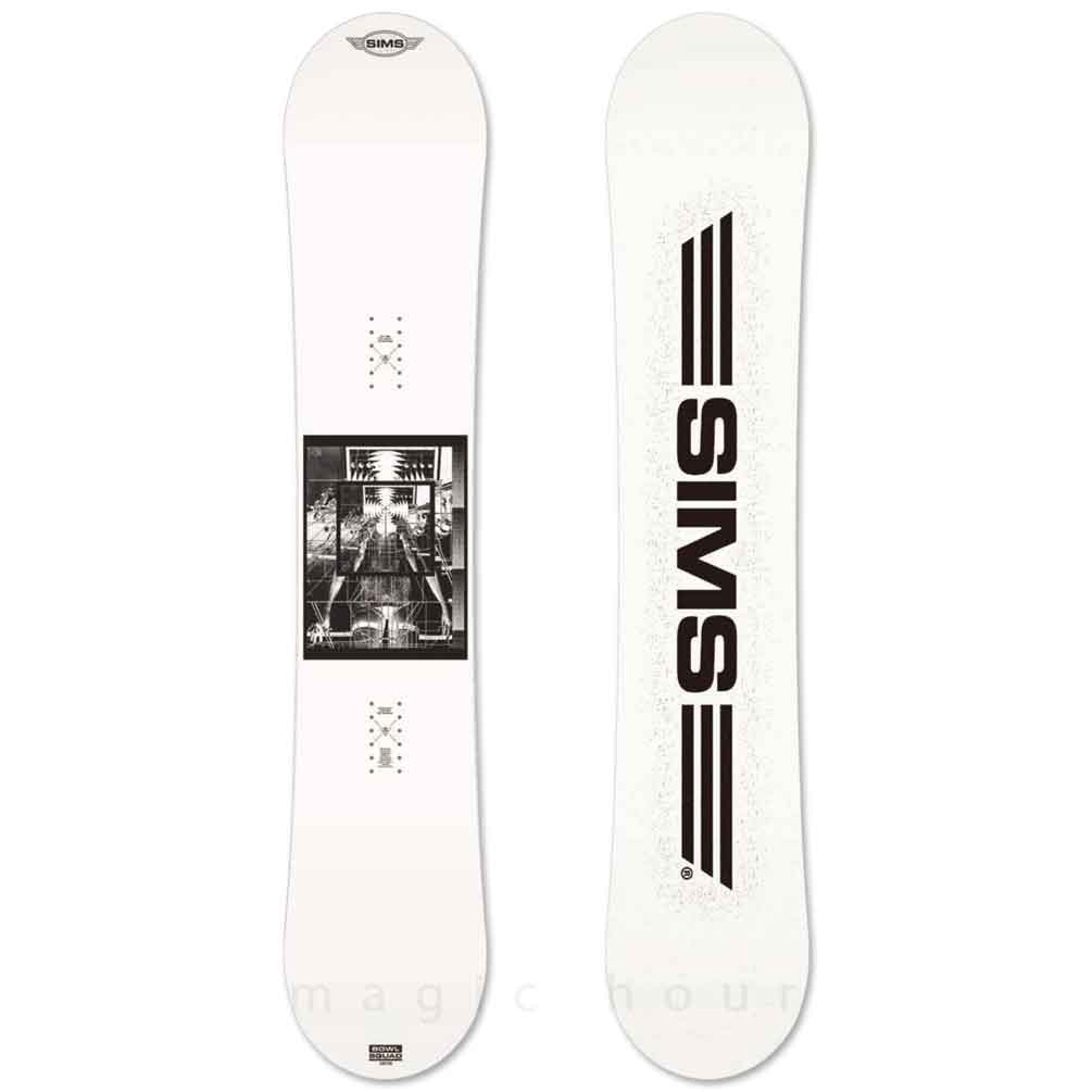 スノーボード 板 単品 グラトリ メンズ SIMS シムス BOWL SQUAD WHITE 2024 スノボー 初心者 ハイブリッド キャンバー ボード お洒落 ブランド ホワイト 白 TR-SMSSB-24BOWLWHT-149 SIMS(シムス) 4