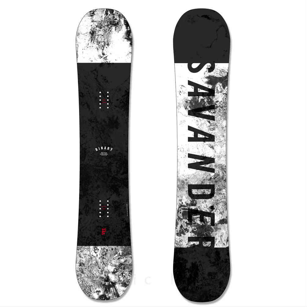 スノーボード 板 メンズ 単品 SAVANDER サバンダー BINARY 2nd FACE 2020モデル スノボー 初心者 ハイブリッド キャンバー ボード お洒落 ブランド ブラック 白 TR-SVSB-20BNRY2NDM-148 SAVANDER(サバンダー) 4