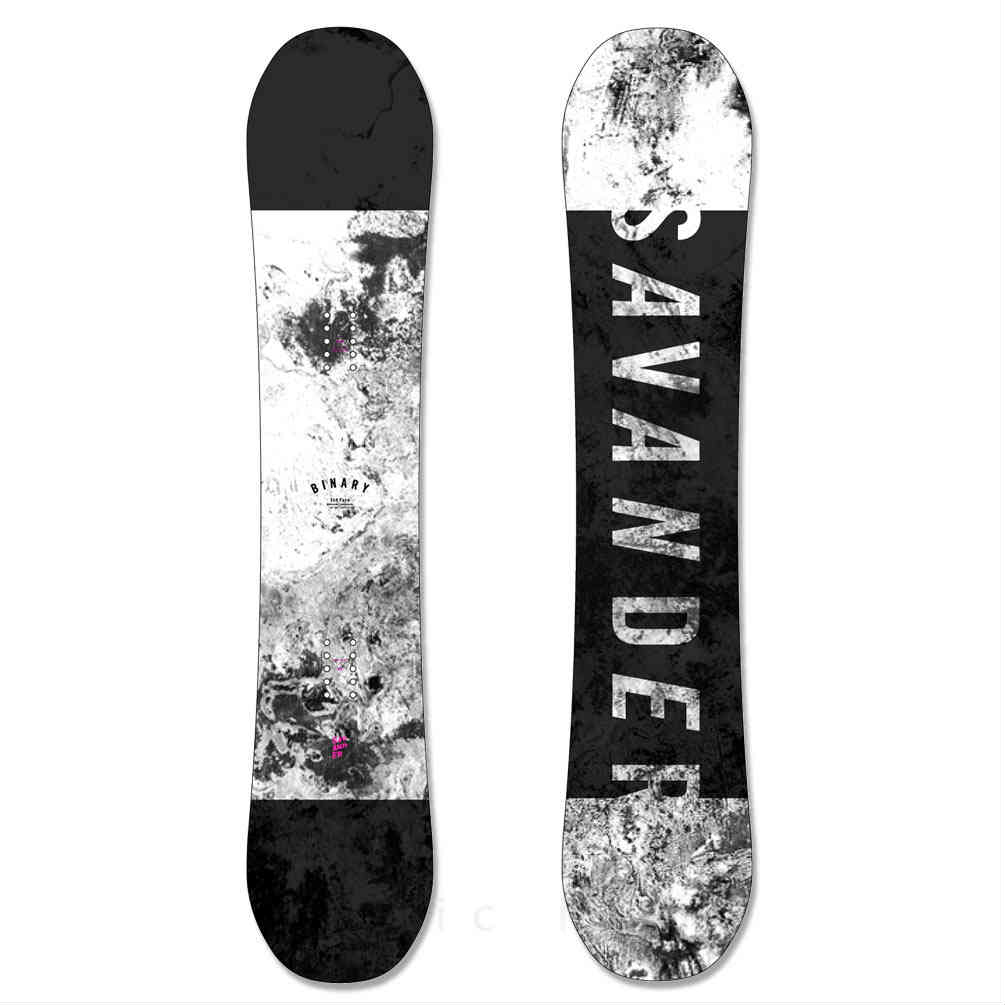 スノーボード 板 レディース 単品 SAVANDER サバンダー BINARY 2nd FACE 2020モデル スノボー 初心者 ハイブリッド キャンバー ボード お洒落 ブランド 白 黒 TR-SVSB-20BNRY2NDW-138 SAVANDER(サバンダー) 3