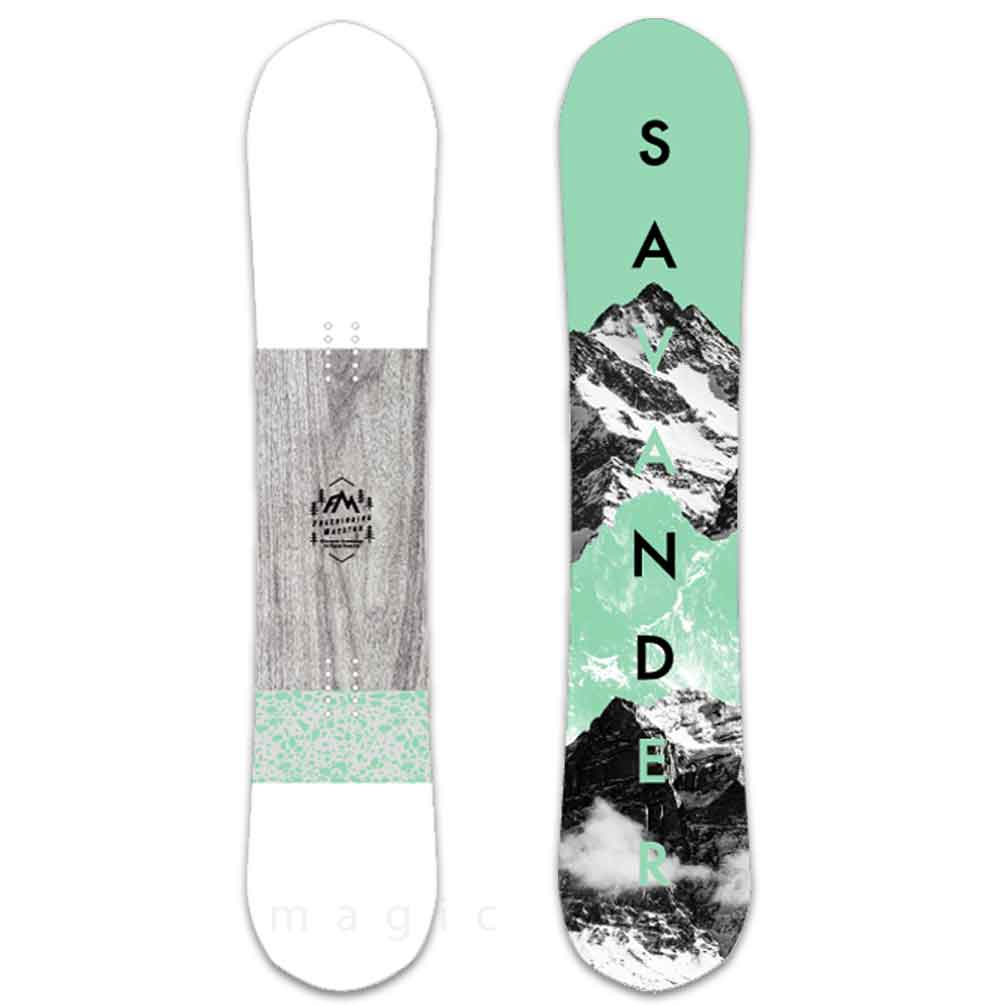 スノーボード 板 レディース 単品 SAVANDER サバンダー FM 2nd FACE 2022モデル スノボー 初心者 キャンバー ボード お洒落 ブランド 白 ホワイト グリーン TR-SVSB-22FM2ND-W-139 SAVANDER(サバンダー) 4