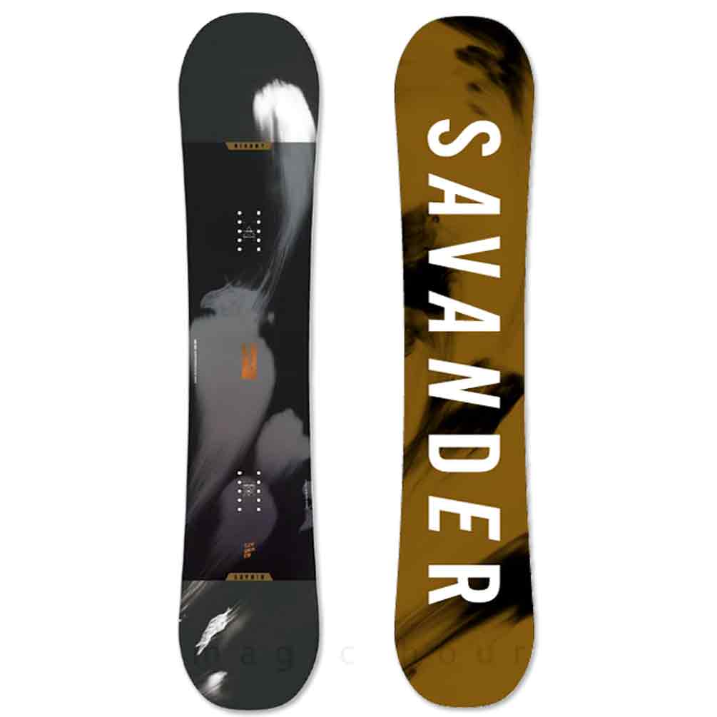 スノーボード 板 メンズ 2点 セット SAVANDER サバンダー BINARY 2nd FACE 2023 スノボー 初心者 ハイブリッド キャンバー ボード お洒落 ブランド ブラック TR-SVSB-23BN2M-ST2-148 SAVANDER(サバンダー) 1
