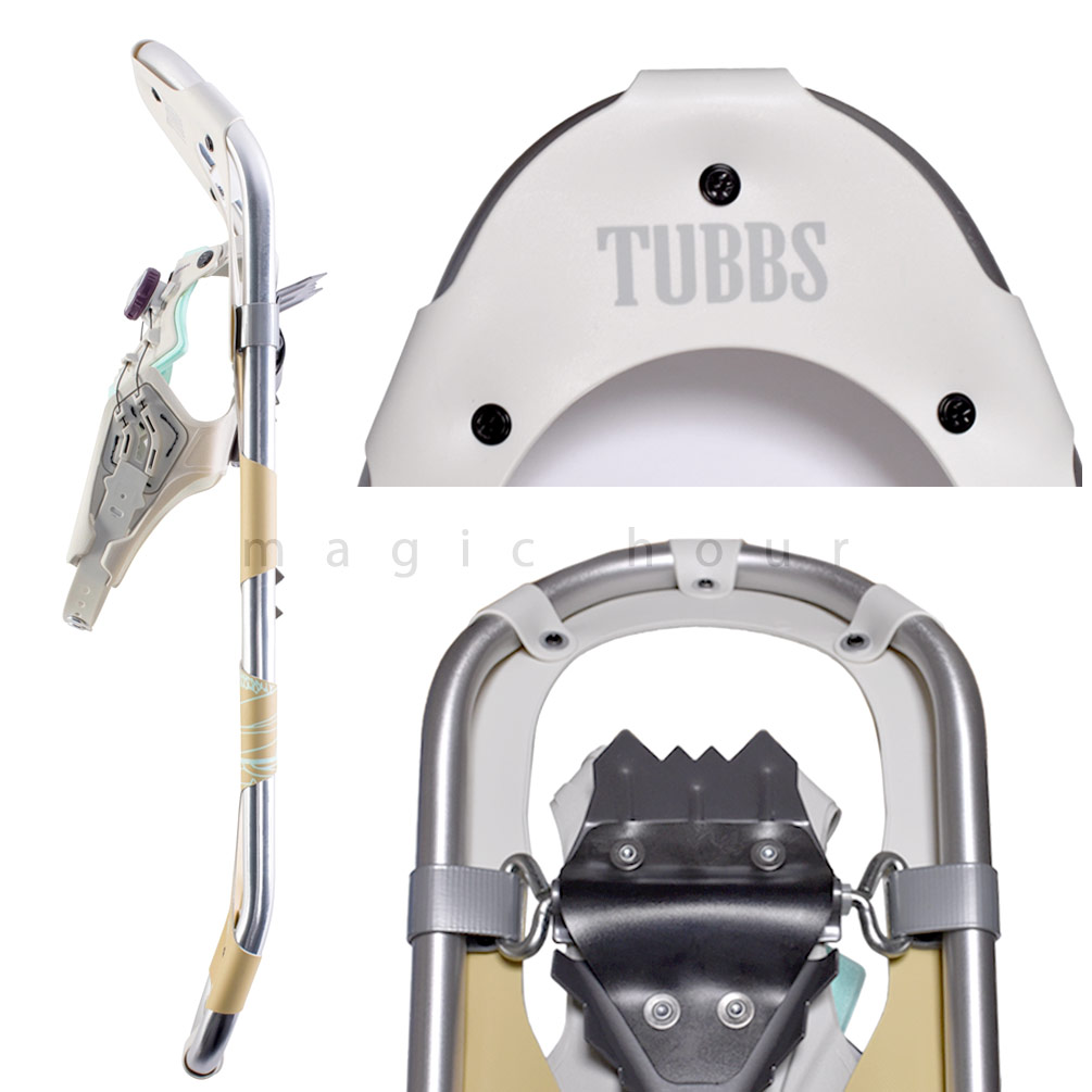 スノーシュー レディース 25インチ TUBBS タブス アイゼン スキー ハイキング トレイル BOA 54〜91kg ジュニア 雪山 かんじき 白 ホワイト お洒落 WAYFINDER TUBBS-WAYFINDER-KHAKI-25W  3