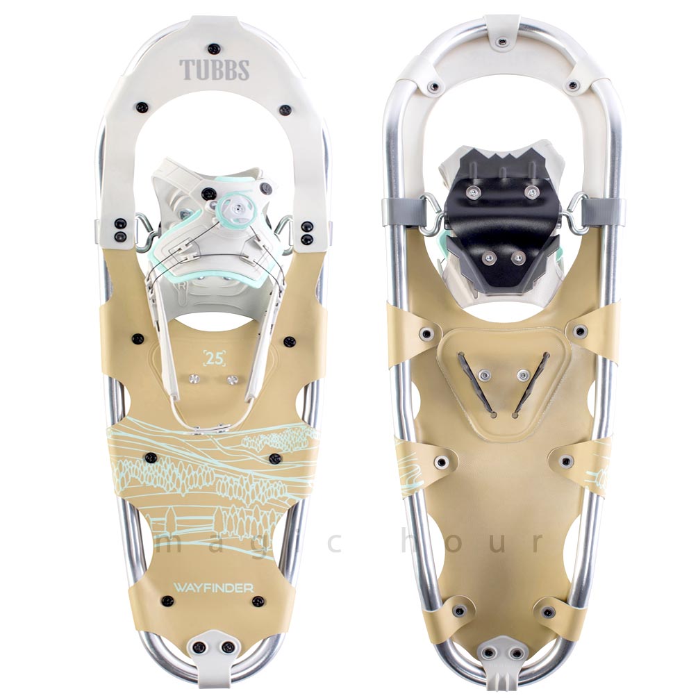 スノーシュー レディース 25インチ TUBBS タブス アイゼン スキー ハイキング トレイル BOA 54〜91kg ジュニア 雪山 かんじき 白 ホワイト お洒落 WAYFINDER TUBBS-WAYFINDER-KHAKI-25W  5