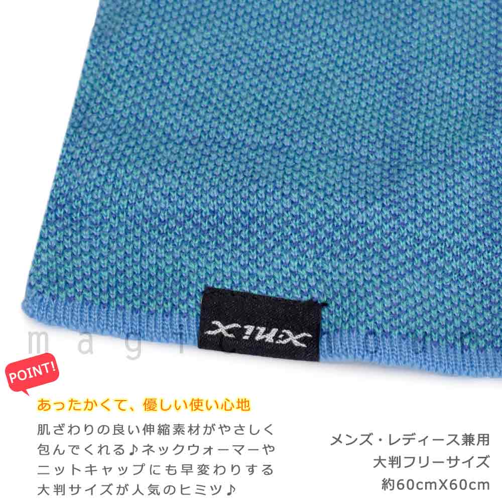 フェイスマスク スキー スノーボード ネックウォーマー メンズ レディース X-niX エクスニクス 防寒 おしゃれ マルチバンダナ バイク 釣り サバゲー 花粉症 登山 XNMB8776-BLU-F X-niX(エクスニクス) 2