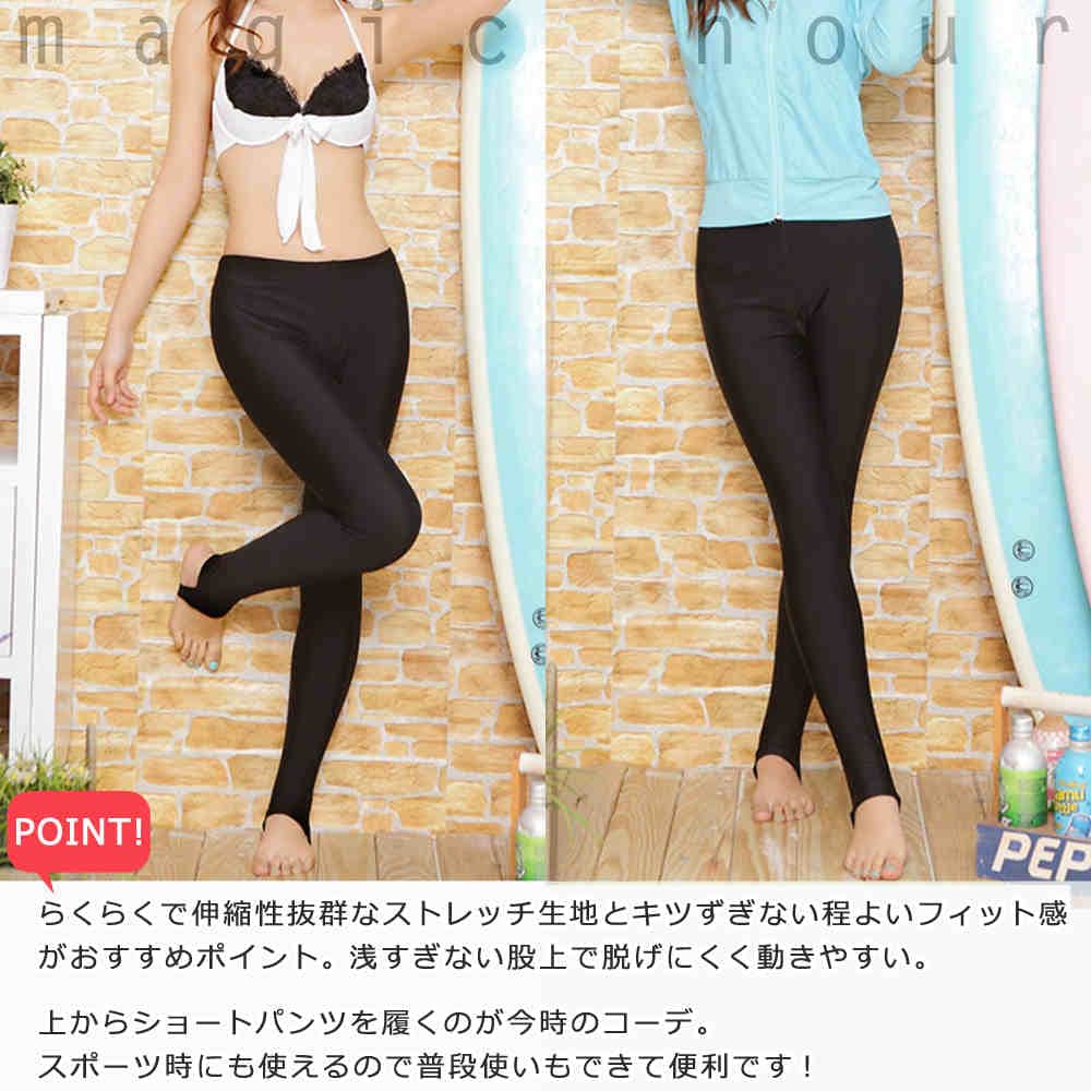ラッシュガード トレンカ レギンス 水着 メンズ レディース キッズ UVカット ラッシュ ラッシュパンツ スノーケル ダイビング 吸汗 速乾 パンツ トランクス Y1245-BLK-11L  2